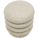Pebble Round Foot Stool | Ottoman - Beige at online8 furniture store Auckland