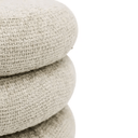 Pebble Round Foot Stool | Ottoman - Beige at online8 furniture store Auckland
