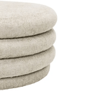 Pebble Round Ottoman with Storage- Beige at online8 furniture store Auckland