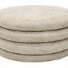 Pebble Round Ottoman with Storage- Beige at online8 furniture store Auckland
