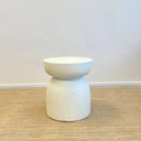Pedestal Side Table - White Fleck at Online8 Furniture Auckland NZ