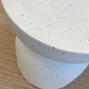 Pedestal Side Table - White Fleck at Online8 Furniture Auckland NZ