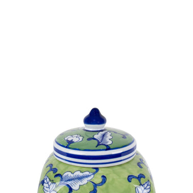Peony Ceramic Square Jar Small styled on a shelf