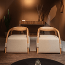 Perfetto Boucle Occasional Chair - Natural at online8 furniture store Auckland