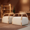 Perfetto Boucle Occasional Chair - Natural at online8 furniture store Auckland