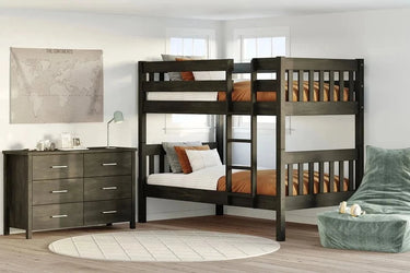 Peri Bunk Bed - Greywash | NZ Made at online8 furniture store Auckland