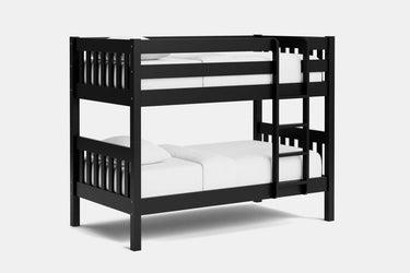 Peri Bunk Bed with 2 Mattress - Black at online8 furniture store Auckland