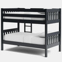 Peri Bunk Bed with 2 Mattress - Charcoal at online8 furniture store Auckland