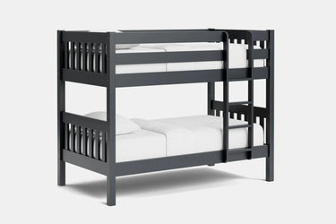 Peri Bunk Bed with 2 Mattress - Charcoal at online8 furniture store Auckland