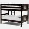 Peri Bunk Bed with 2 Mattress - Dark Oak at online8 furniture store Auckland