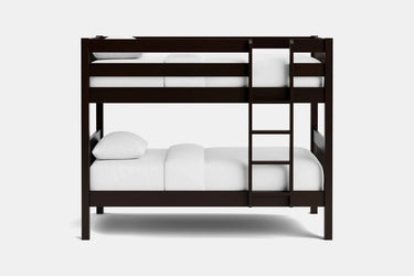 Peri Bunk Bed with 2 Mattress - Dark Oak at online8 furniture store Auckland