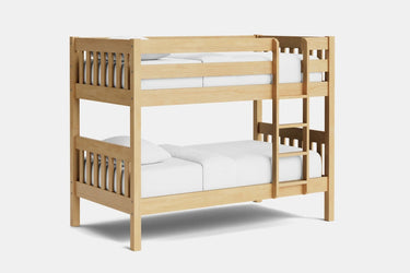Peri Bunk Bed with 2 Mattress - Light Oak at online8 furniture store Auckland