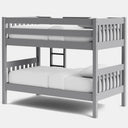 Peri Bunk Bed with 2 Mattress - Mid Gray at online8 furniture store Auckland