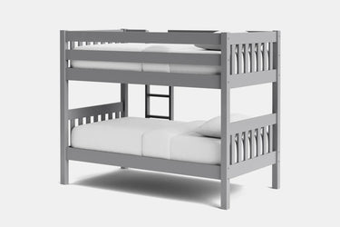 Peri Bunk Bed with 2 Mattress - Mid Gray at online8 furniture store Auckland