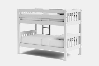Peri Bunk Bed with 2 Mattress - White at online8 furniture store Auckland