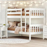 Peri Bunk Bed with 2 Mattress - White at online8 furniture store Auckland