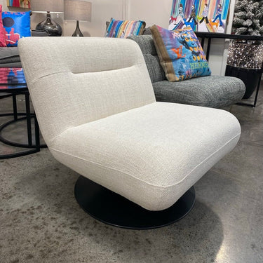 Phantom Swivel Club Chair - Ivory at online8 furniture store Auckland