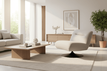 Phantom Swivel Club Chair - Toffee Canvas at Online8 Furniture Auckland NZ