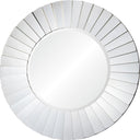 Quall round wall mirror 100cm with radiating segmented mirror border