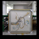 Ocean Form panel one, coiled shell line study on floating parchment