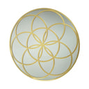 Elsa round wall mirror 90cm with gold interlocking circle geometric overlay