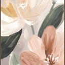 Peace canvas wall art with hand-painted overlay in an oak colour frame
