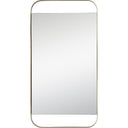 Lisa wall mirror 90 x 120cm with slim gold frame and rounded corners