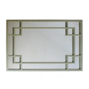 Lorraine wall mirror 80 x 120cm with gold geometric fretwork border