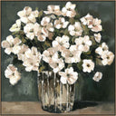 Abundance square canvas wall art with hand-painted overlay in an oak colour frame