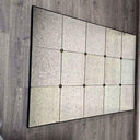 Antiques panelled wall mirror shown in a room setting