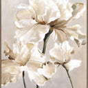 Whispers of Blooms canvas wall art oak frame corner detail