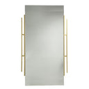 Valerie wall mirror 75 x 125cm with slim vertical gold bar detail