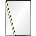 Fourty5 wall mirror with angled mirror set inside a slim gold frame