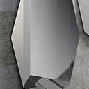 Inseption three dimensional faceted wall mirror