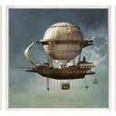 Flying Machines childrens canvas wall art set of three in chalk frames