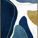 Goldmine I panel with gold foil embellishment in a gold L-frame