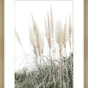 Coastal Calm framed print oak colour frame corner detail