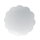 Aura frameless round wall mirror 90cm with scalloped edge
