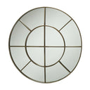 Daphne round window wall mirror 90cm with circle and cross glazing bars