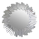 Oracle round wall mirror 90cm with radiating overlaid mirror strip frame