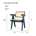 Pierre Rattan Armchair | Dining Chair - Black at online8 furniture store Auckland