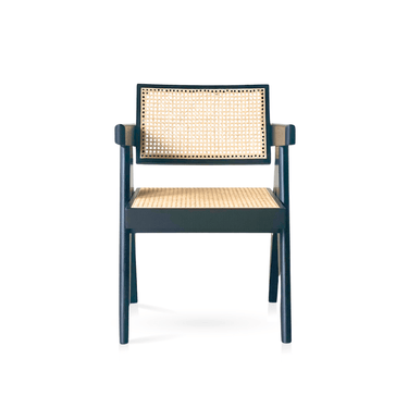 Pierre Rattan Armchair | Dining Chair - Black at online8 furniture store Auckland