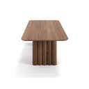 Pillar Dining Table - Brown Oak 2400mm at online8 furniture store Auckland