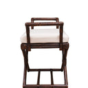 PLANTATION Amara Stool w/Cream Seat Cushion - Chocolate at Online8 Furniture Auckland NZ