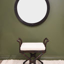 PLANTATION Amara Stool w/Cream Seat Cushion - Chocolate at Online8 Furniture Auckland NZ