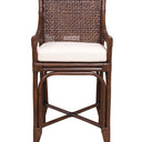 PLANTATION Kipling Bench Stool w/Cream Seat Cushion - Chocolate at Online8 Furniture Auckland NZ