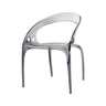 Pluto Transparent Chair - Smoke at online8 furniture store Auckland