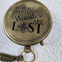 Pocket Brass Compass with Chain at online8 furniture store Auckland