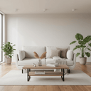Polaris 2 Seater Sofa in warm cream polyester fabric with clean contemporary lines