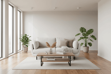 Polaris 2 Seater Sofa in warm cream polyester fabric with clean contemporary lines